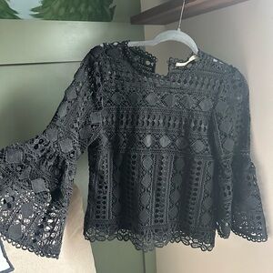 Ellison Black Lace Blouse